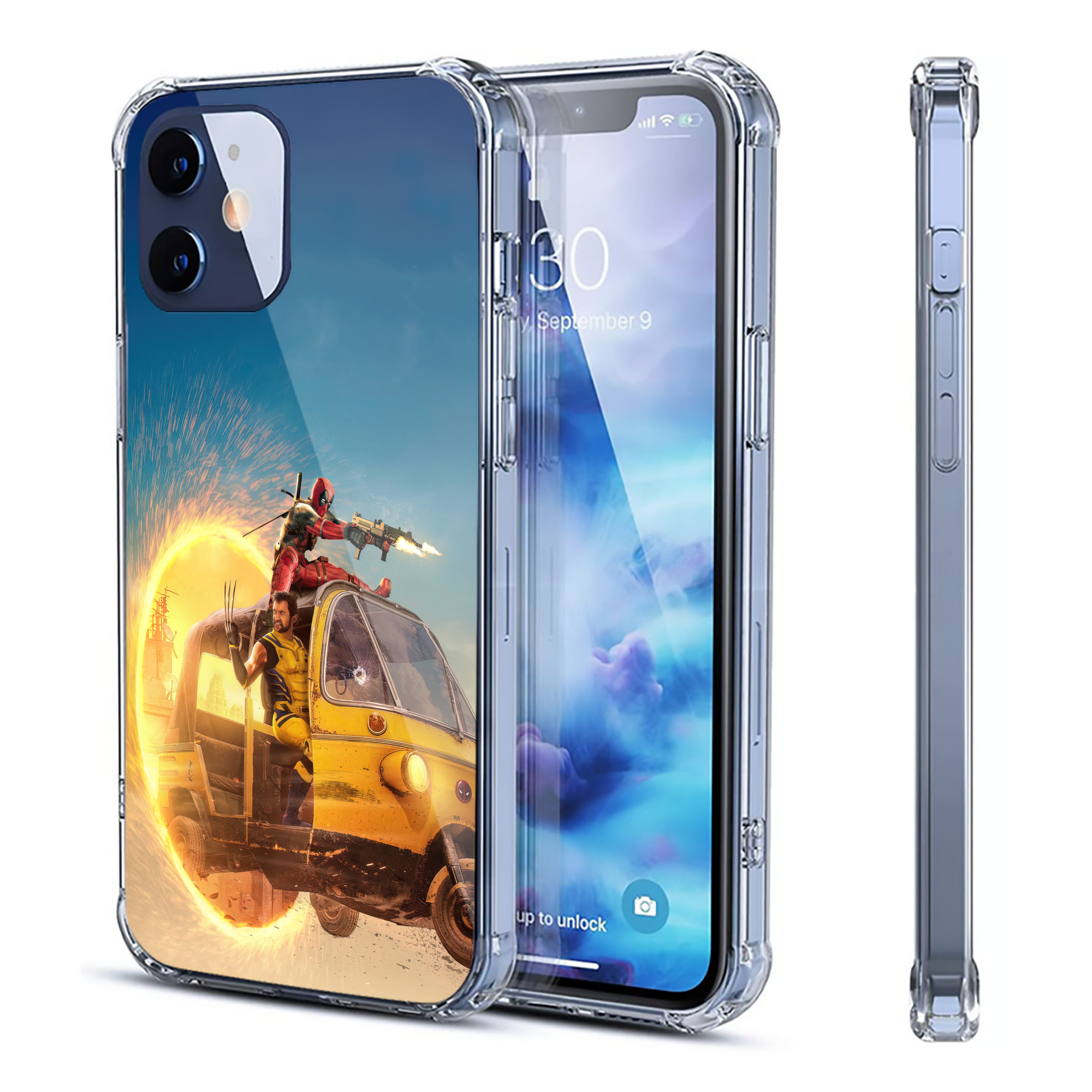 （画像用） Deadpool デッドプール 【iPhone 12シリーズ対応】透明スマホケース（クリアソフトケース）
